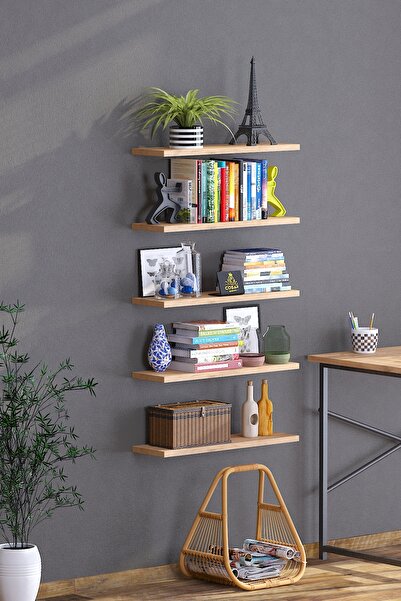 Cosargroup 5 Li İskandinav Tarzı Bohem Uçan Duvar Rafı Tv Rafı Kitaplık, Kütü...