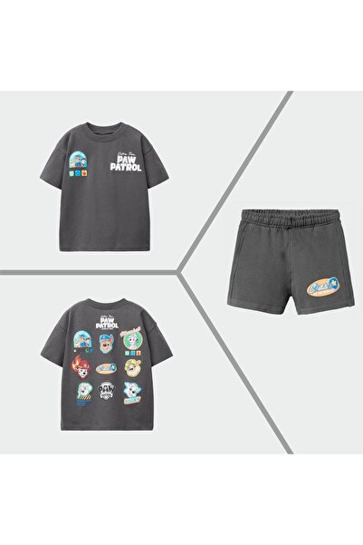 KidsSel New Season Boys Cotton Paw Patrol Printed Tshirt and Shorts Top Bottom Set