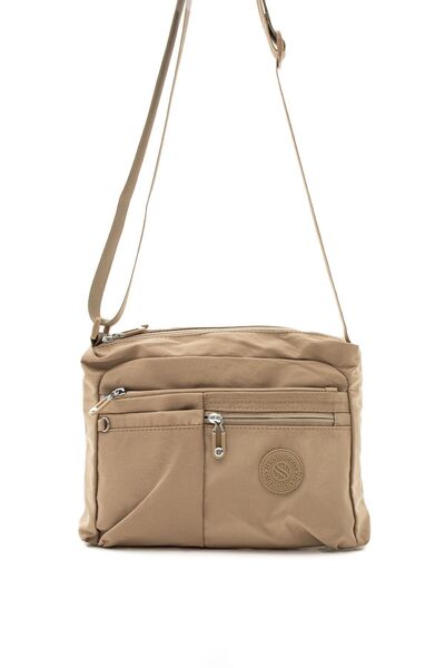 Sanmorris Kadın Çok Gözlü Suya Dayanıklı Krinkıl Kumaş Kum Renkli Ayarlanabil...