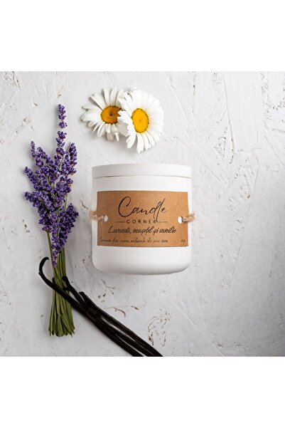 Candle Corner Lumânare lucrată manual din ceară de soia 100% naturală, lavand...