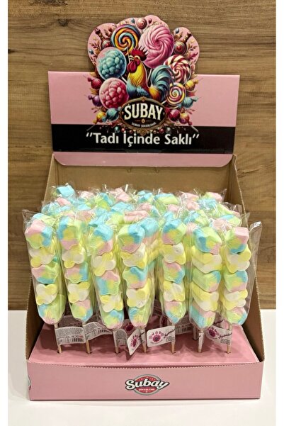 SUBAY ŞEKERLEME Marshmallow Lolipop Şekerleme 10 Adet (ÇİÇEK)(PARTİ -DOĞUM GÜNÜ-ÇOCUK-HEDİYE-SEVGİLİ VB.)
