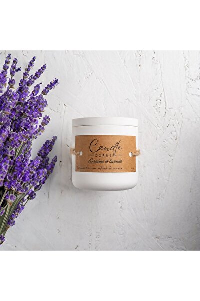 Candle Corner Lumânare parfumată lucrată manual din ceară de soia 100%, Lavender Garden, recipient ceramic, 150 g
