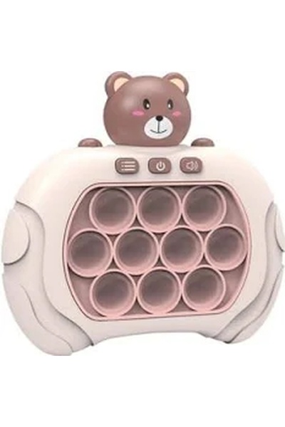 HerşeyVarBurda Işıklı Stres Giderici Popit Oyun Konsolu Pop It Oyuncak Ördek Sevimli Ayı Kuzu