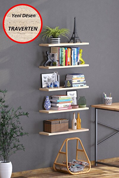 Cosargroup 5 Li İskandinav Tarzı Bohem Uçan Duvar Rafı Tv Rafı Kitaplık, Kütü...