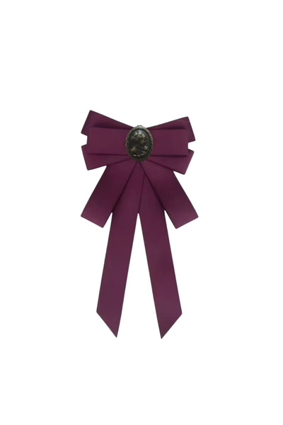 LO ADORO Arslan Detail Women's Tie Women's Detail Brooch Collar Accessory Women's Bow Tie Satin Tie Velvet Tie