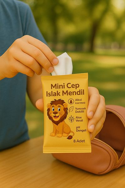ANI OFİS KIRTASİYE A K Mini Pocket Wet Wipes Economical Pack of 16 |   Aloe Vera | Does Not Contain Alcohol | Soft Textured