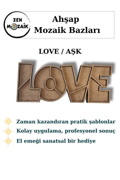 Zen Mozaik Kolay Mozaik Yapım Bazı | Boyama ve Mozaik Yapımına Uygun Hazır Şa...
