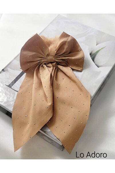 LO ADORO Cataramă cu fundă cu pietre, cataramă din cauciuc de pluș, cataramă ...