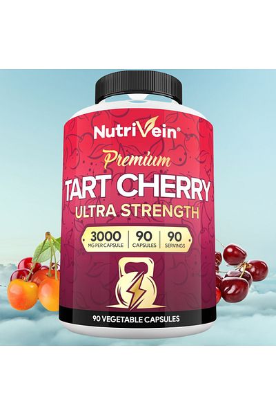 nutrivein Tart Cherry Recovery, Detox, Rest, & Mobility - 90 Caps Vitamin