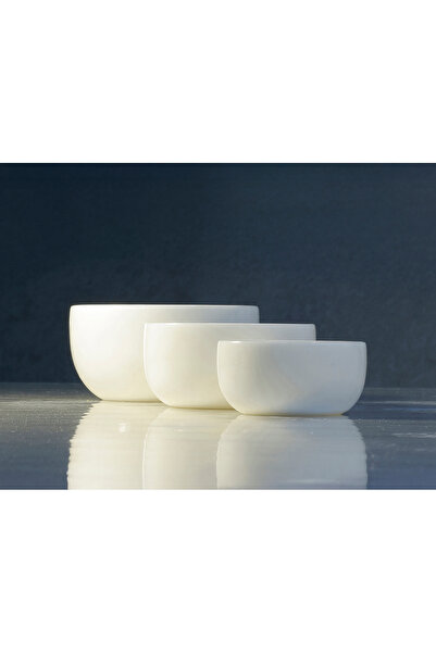 marbelix طقم أوعية رخام فاخرة من ألميرا مكون من 3 قطع - 12 و10 و8 سم - وعاء فواكه للوجبات الخفيفة - طقم أطباق مكسرات - رمادي أبيض