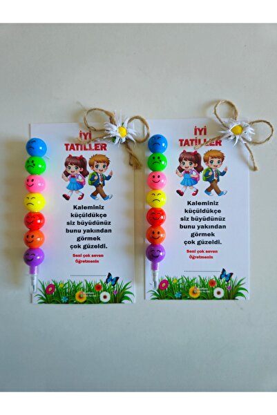 SOFT 23 adet İyi Tatiller Temalı papatya süslü Yumurtlayan kurşun kalem