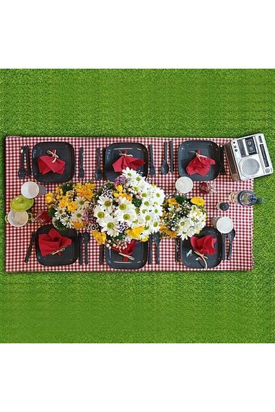 Titiz Leon Life Lovely Picnic Set for 6 People 32 Pieces New Generation Color Brown