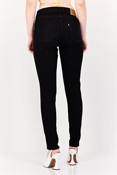 Levi's Women Curvy Fit Solid Stretchable Denim, Black