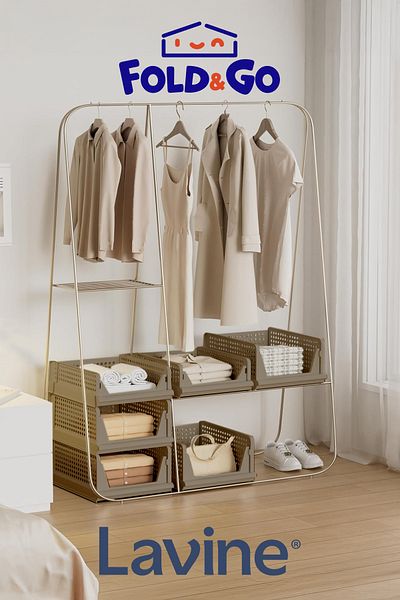obido Lavine *3 Pieces* Multi-Purpose Sliding Shelf Cabinet Clothes and Home Accessory Organizer ”Soil”