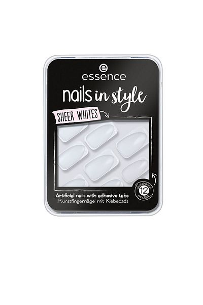 Essence Nails In Style Uñas Artificiales #11 – transparente Weißtöne