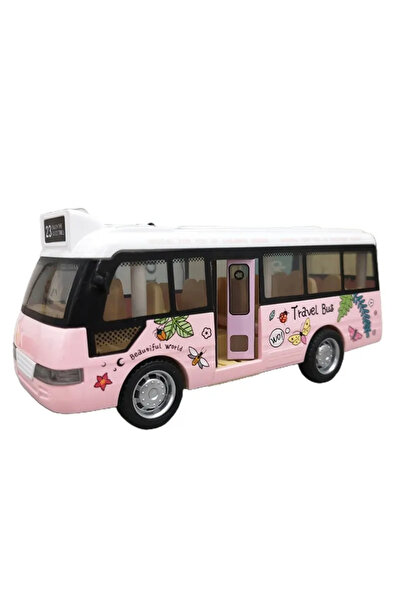 Choice Pink City Bus Toys Cars for Toddlers Cars for Boys Girls Pull Back Play Vehicle Bus Model with Sound
