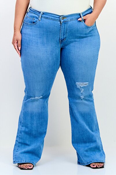 Levi's Women Curvy Fit Washed Stretchable Denim, Washed Blue