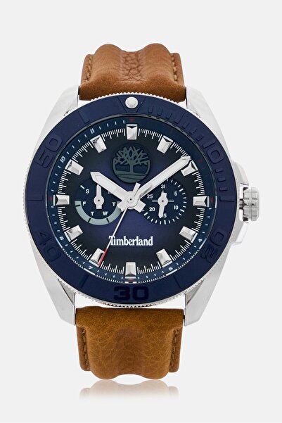 Timberland ساعة رجالية TDWGF2200903 جلدية تناظرية 45 مم، بنية