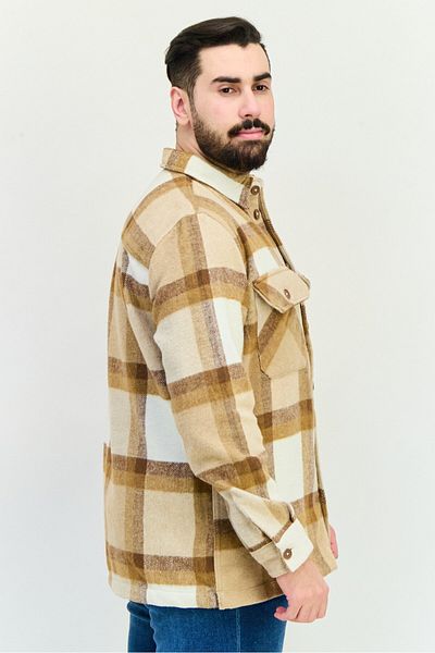 CELIO Men Checkered Jacket Shirt ,multicolor