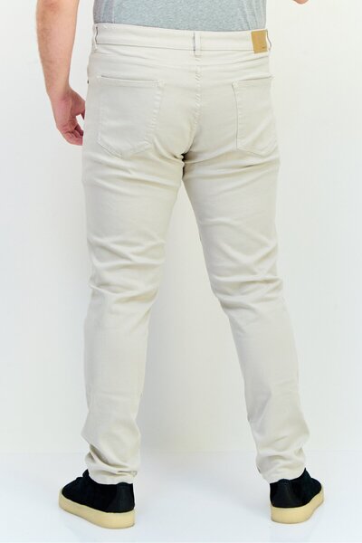 CELIO Men Slim Fit Solid Stretchable Jeans, Beige