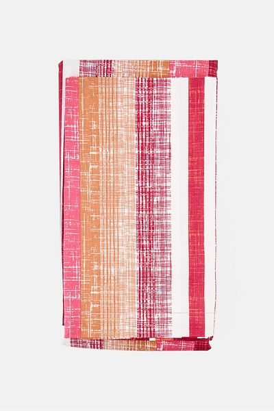 Nautica King Striped Bedsheet Set 275 x 280 cm, Multicolor