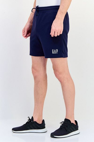 GAP Men Embroidered Logo Basic Shorts, Navy