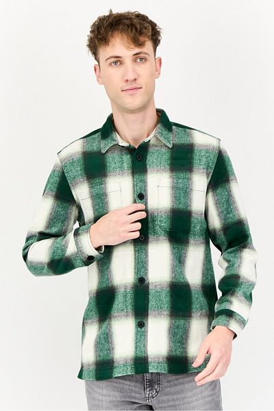 CELIO Men Checkered Jacket Shirt ,multicolor