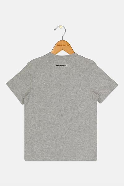 DSquared2 Toddlers Boy Short Sleeves Graphic Print T-shirt, Heather Grey