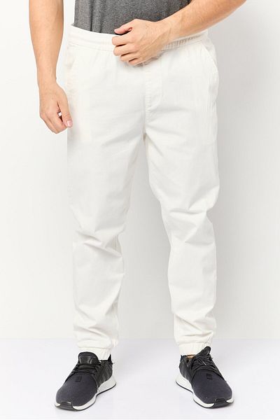 CELIO Men Regular Fit Solid Jogger Pants, White
