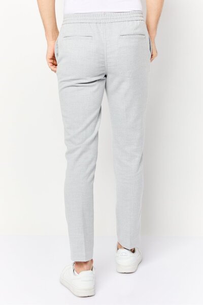 CELIO Men Regular Fit Plain Smart Jogger Pants,Light Grey