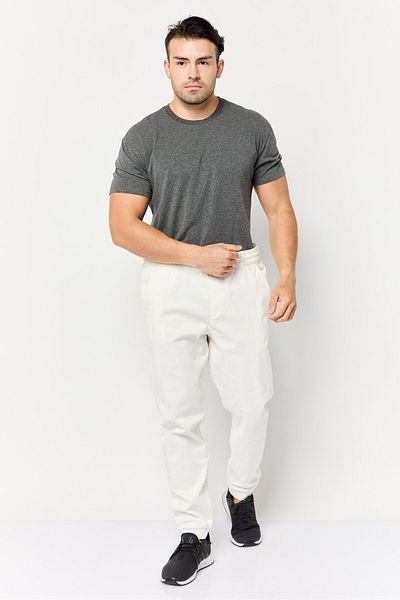 CELIO Men Regular Fit Solid Jogger Pants, White