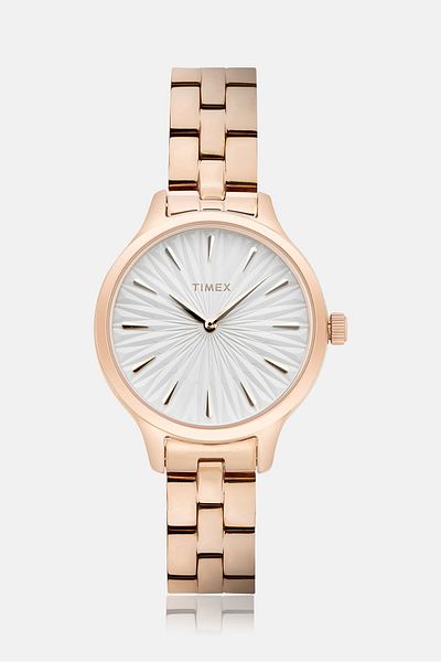 Timex Women Tw2v06300 Round Analog Watches 36 Mm, Rose Gold/white