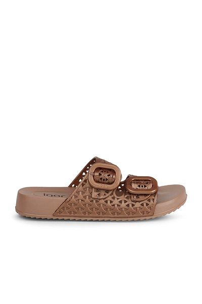 IGOR Women's Brown Habana Fresh Metallic Slippers Bb339-Igr099
