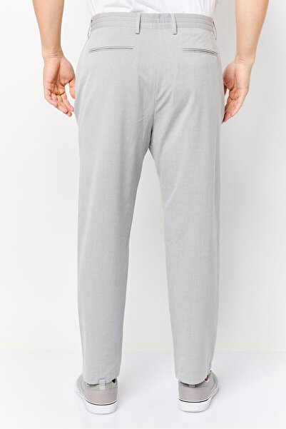 CELIO Men Stretch Fit Solid Chino Pants, Grey