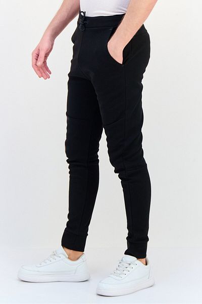 CELIO Men Regular Fit Plain Jogger Pants, Black