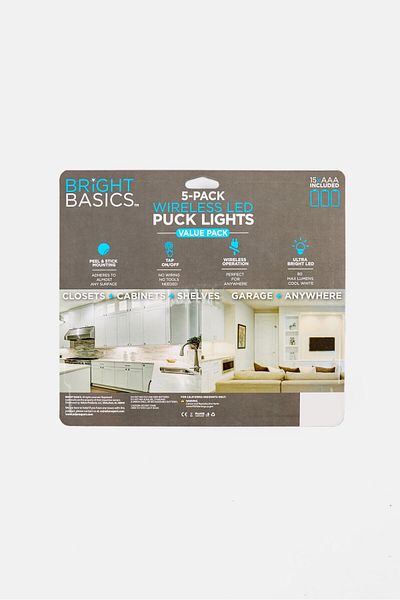 Bright Basics 5pcs Wireless Led, White