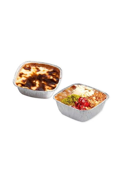 Ambalaj Evi Aluminum Rice Pudding Container 100 Pieces Ashura Bowl Aluminum 100 Pieces