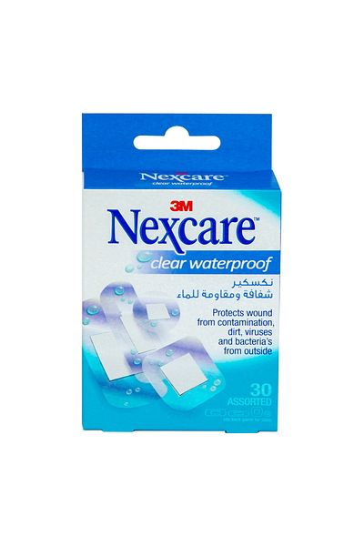 Nexcare Clear Waterproof Bandage Assorted 30 pcs