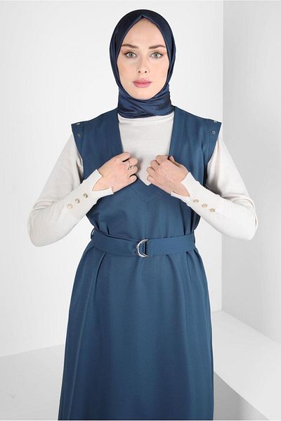 Alvina Φόρεμα Gilet με ζώνη 44252