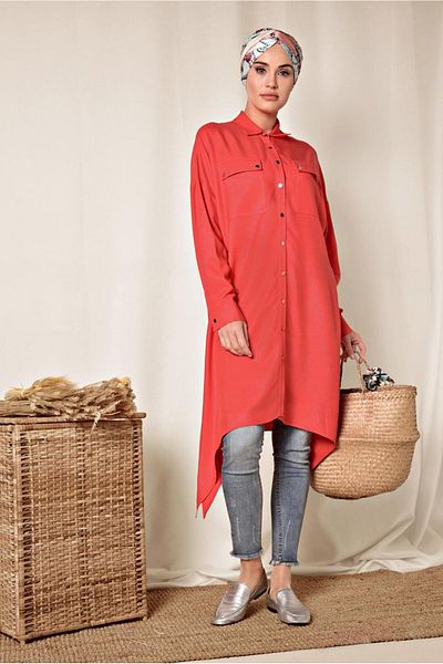 Alvina Asymmetrical Tunic 4855 - Snap Design