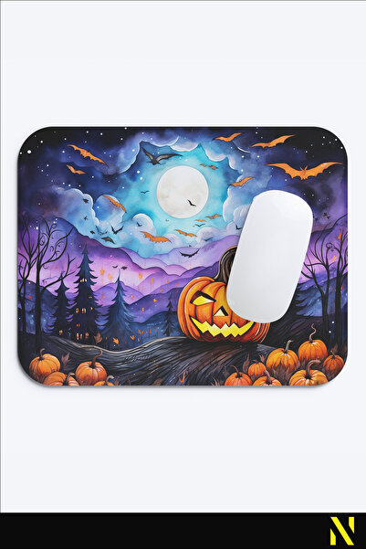nilizma Mousepad ergonomic cu tematică de Halloween, cu bază anti-alunecare, pentru uz casnic și la birou.