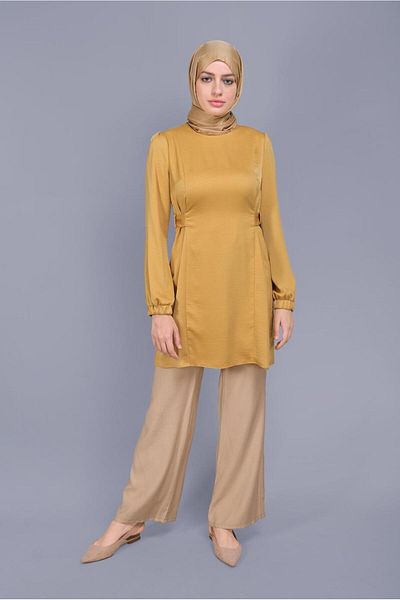 Alvina Back Embroidered and Belted Tunic - 41601