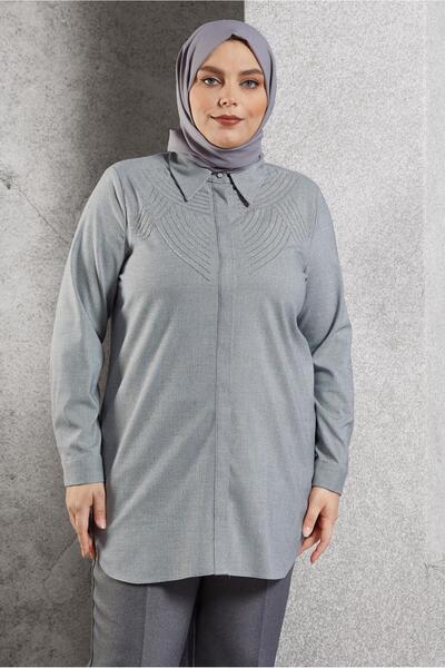 Alvina Plus Size Shirt Tunic - 20648
