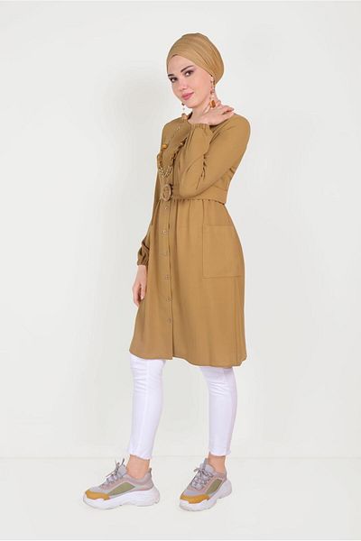 Alvina Tunic with Button and Pocket Detail 40151