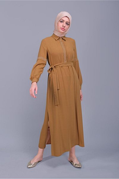 Alvina Belted Embroidered Tunic - Model 40739