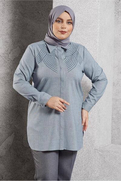 Alvina Plus Size Shirt Tunic - 20648