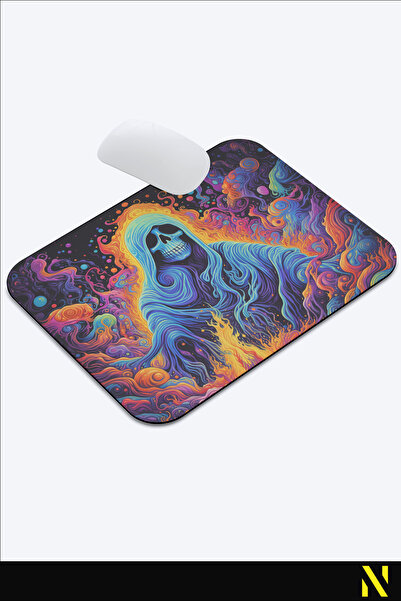 nilizma Ергономична подложка за мишка с мотив за Хелоуин и противоплъзгаща основа за дома и офиса