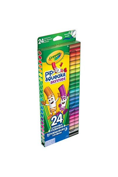 Crayola 24 Pip-Squeaks Skinnies Washable Markers,- Amerikan-nontoxic- 24 Yıka...