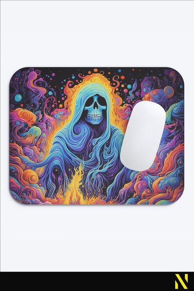 nilizma Ергономична подложка за мишка с мотив за Хелоуин и противоплъзгаща основа за дома и офиса