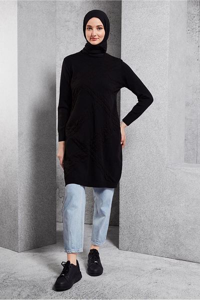Alvina Πλεκτό Hijab Tunic - 44906